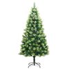 vidaXL Albero di Natale Artificiale Incernierato con Base 180 cm