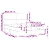 vidaXL Struttura Letto Pouf con Materassi 180x200 cm in Tessuto