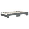 vidaXL Divano Letto Estraibile Cassetti Grigio Scuro 100x200cm Tessuto