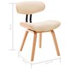 vidaXL Sedie da Pranzo 2 pz Crema in Legno Piegato e Similpelle