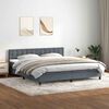vidaXL Letto a Molle con Materasso e LED Grigio Scuro 180x220 cm Velluto
