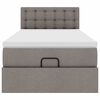 vidaXL Pouf Letto con Materasso Tortora 100x200 cm in Tessuto