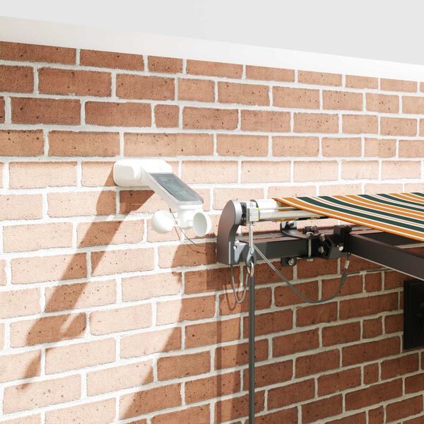 vidaXL Tessuto per Tenda con Verde e giallo 450 &times; 350 cm Poliestere