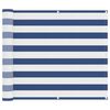 vidaXL Schermo da balcone Blu e Bianco 100 x 500 cm