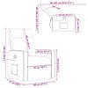 vidaXL Poltrona reclinabile Grigio scuro 69 x 86 x 100 cm Tessuto
