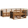 vidaXL Set di divani da esterno 6 pz Naturale Legno di Acacia Massello