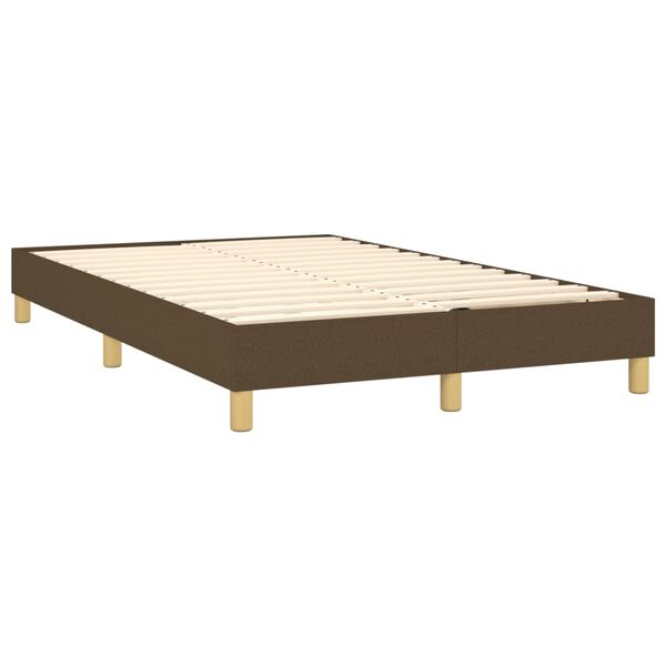 vidaXL Struttura Letto a Rete a Molle Marrone Scuro 120x200 cm Tessuto
