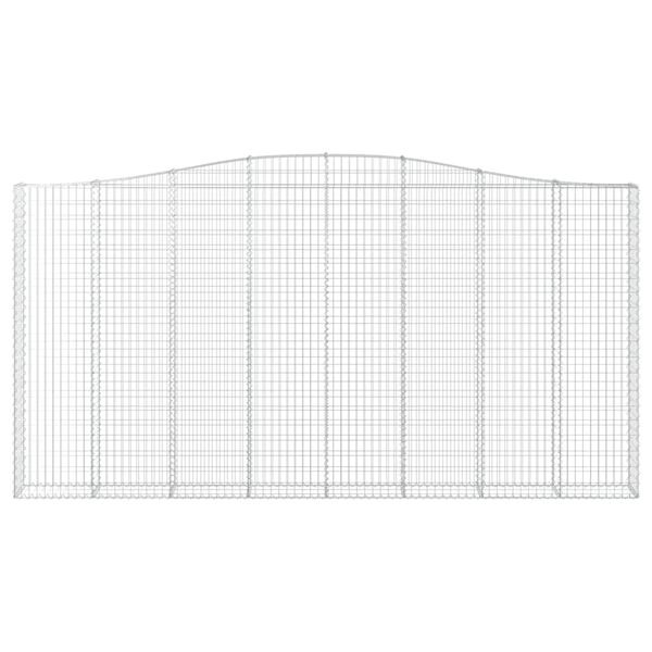 vidaXL Cesto Gabbione ad Arco 400x30x200/220 cm Ferro Zincato