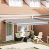 vidaXL Tenda Retrattile Grigio chiaro 400 &times; 300 cm Tessuto e acciaio
