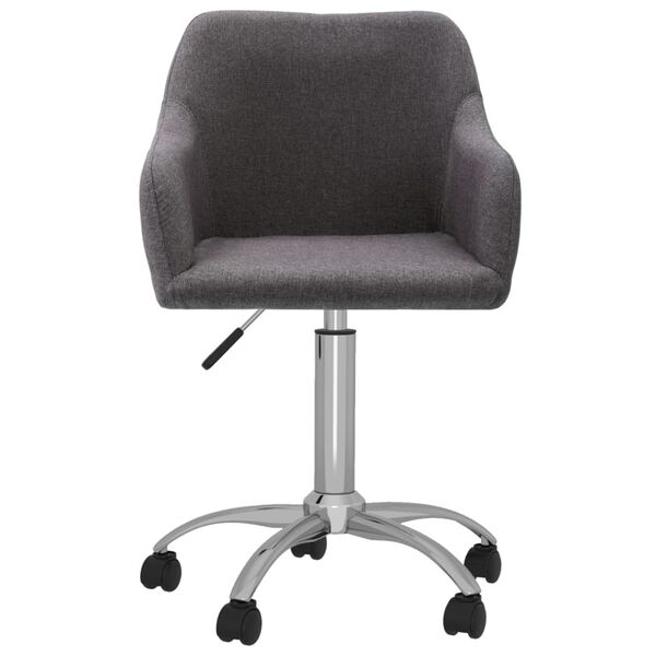 vidaXL Sedie da Pranzo Girevoli 2 pz Tortora in Tessuto