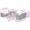 vidaXL Set Divano da Giardino 9 pcs Nero polyrattan