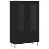 vidaXL Credenza Nera 69,5x31x115 cm in Legno Multistrato