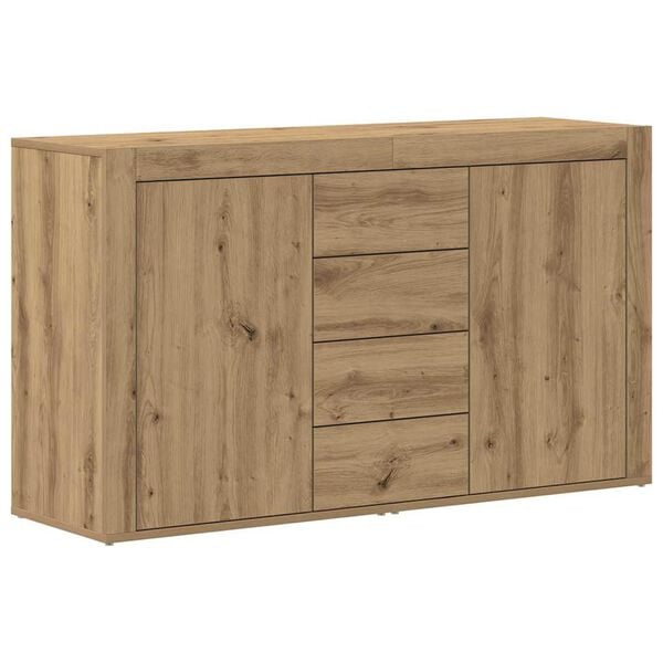 vidaXL Credenza Rovere artigianale 120 x 36 x 69 cm Legno multistrato