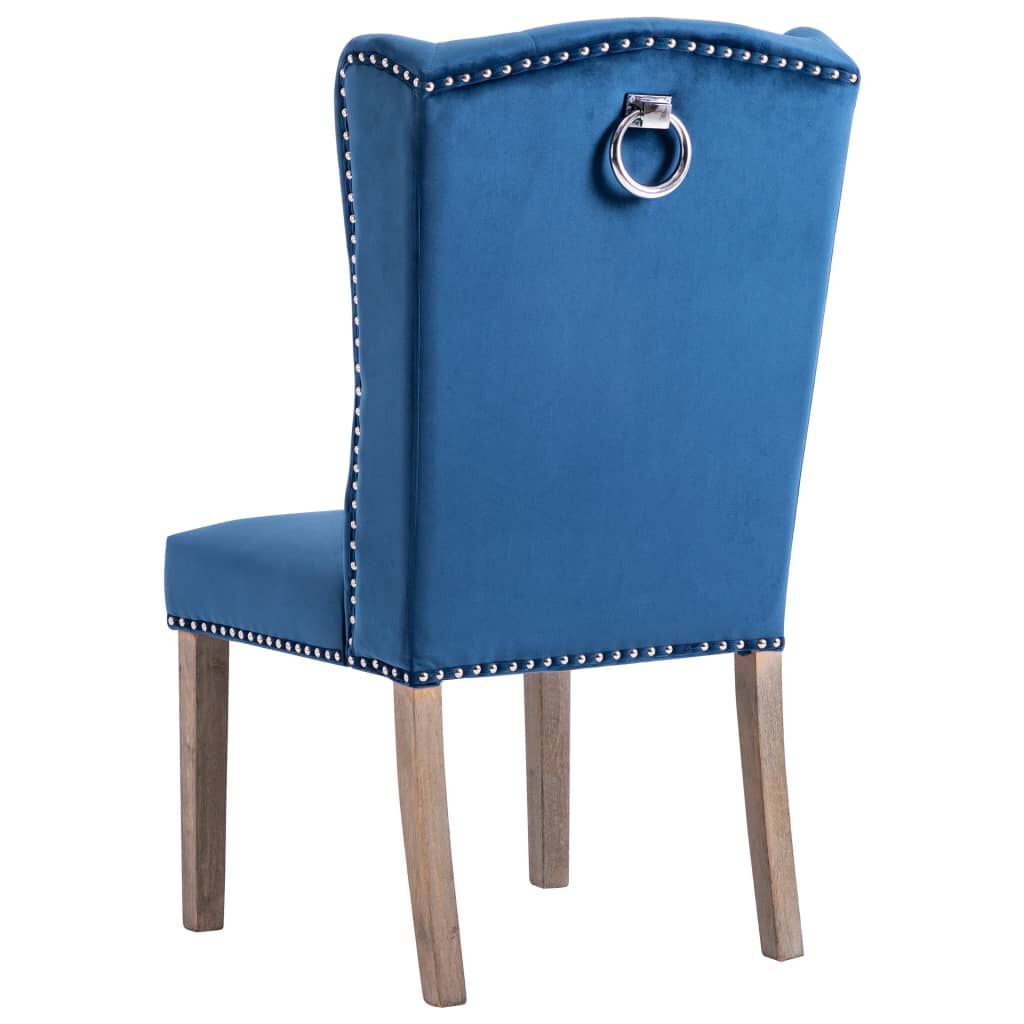 Menzzo Vidal Altri Mobili - Poltrona O Complemento In Velluto Blu (Modello 77)