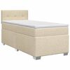 vidaXL Letto box spring con materasso Crema 90 x 200 cm Tessuto