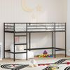 vidaXL Struttura del letto loft per bambini Nero 99,5 x 190 cm Acciaio