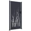 vidaXL Cancello da giardino antracite 100x175 cm in acciaio design erba
