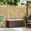 vidaXL Panca da Giardino con Cuscino Marrone 110x40x44cm in Polyrattan