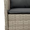 vidaXL Set Pranzo da Giardino 9pz con Cuscini Grigio Chiaro Polyrattan