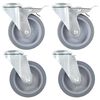 vidaXL Ruote Girevoli con Foro per Bulloni 4 pz 100 mm