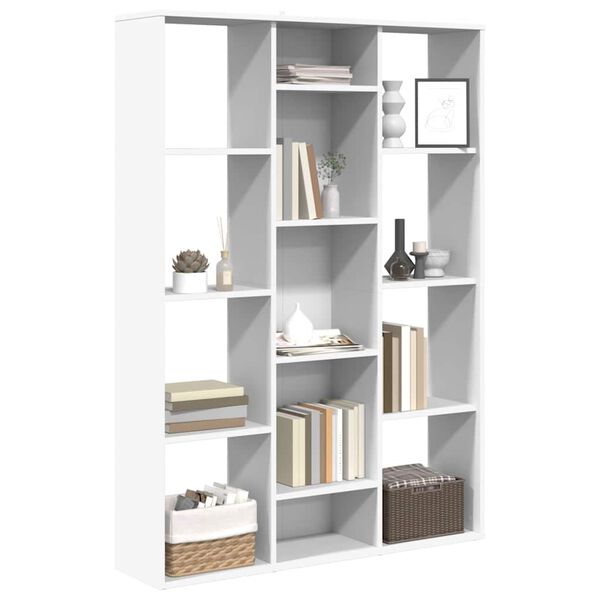 vidaXL Libreria/Divisorio Bianco 100x24x140 cm in Legno Multistrato