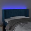 vidaXL Testiera a LED Blu Scuro 83x16x78/88 cm in Velluto