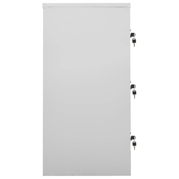 vidaXL Armadietti e Chiavi 5pz Grigio Chiaro Blu 90x45x92,5cm Acciaio