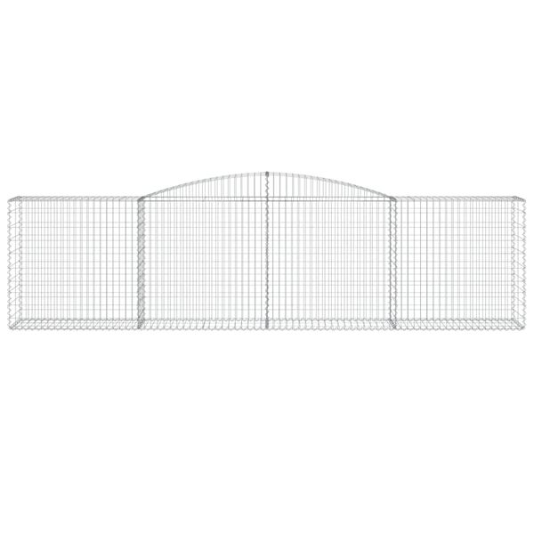 vidaXL Cesti Gabbioni ad Arco 15 pz 400x50x100/120 cm Ferro Zincato