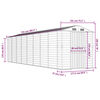 vidaXL Capanno da Giardino Marrone 191x725x198 cm in Acciaio Zincato