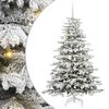 vidaXL Albero di Natale Artificiale con Rami Pieghevoli Bianco 180 cm