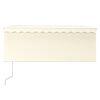 vidaXL Tenda Automatica con Parasole LED e Sensore Vento 3x2,5m Crema