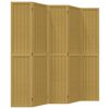 vidaXL Divisorio Ambienti 5 Pannelli Marrone Legno Massello Paulownia