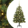 vidaXL Albero di Natale artificiale pieghevole con coni Verde 150 cm