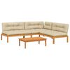 vidaXL Set Divani Pallet Giardino 4pz Cuscini Legno Massello Acacia