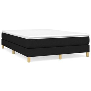 vidaXL Struttura Letto a Rete a Molle Nero 140x200 cm in Tessuto