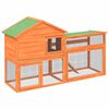 vidaXL Conigliera Marrone 185,5x60,5x109,5cm in Legno Massello di Pino