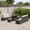 vidaXL Set Divano da Giardino 8 pcs Nero polyrattan