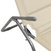 vidaXL Sedie Pieghevoli 2pz Crema Textilene Acciaio Verniciato Polvere
