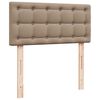 vidaXL Letto Pouf con Materasso Cappucino 90x200 cm Similpelle