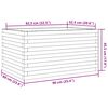 vidaXL Fioriera da Giardino 90x60x45,5 cm in Legno di Pino Impregnato