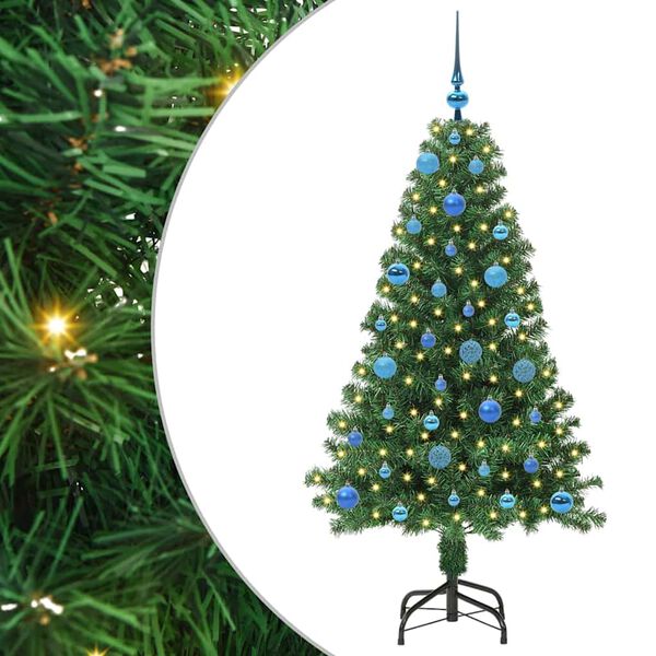 vidaXL Albero di Natale artificiale con 150 LED Verde 150 cm