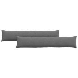 vidaXL Cuscini da Divano 2 pcs Grigio scuro 200 x 40 cm Tessuto