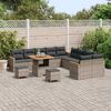 vidaXL Set Divano da Giardino con cuscino 13 pcs Grigio polyrattan