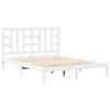 vidaXL Giroletto Bianco in Legno Massello 150x200 cm King Size