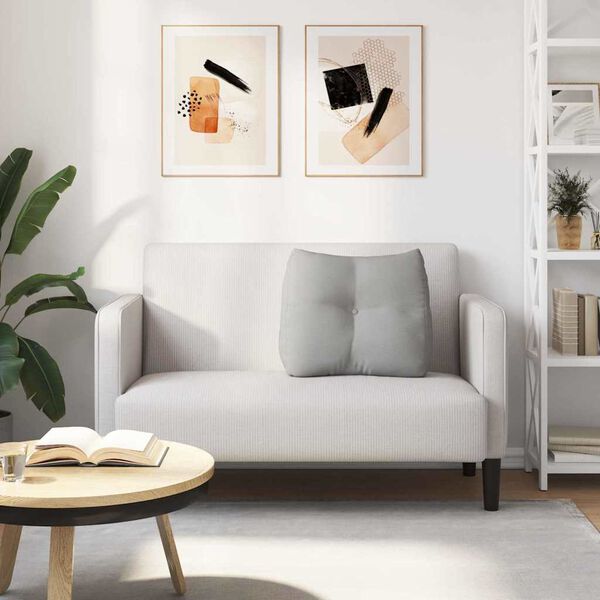 vidaXL Cuscino per Schiena Grigio Nuvola 60 x 24 x 50 cm Tessuto