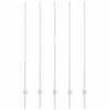 vidaXL Palo per recinzione interrato 5 pcs Argento 200 cm