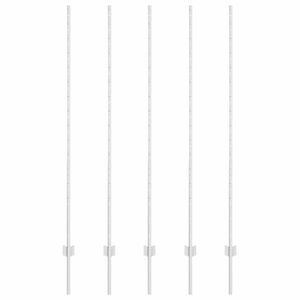 vidaXL Palo per recinzione interrato 5 pcs Argento 200 cm