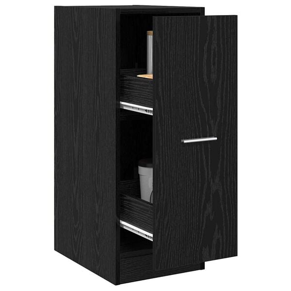 vidaXL Armadio da Apoteca Rovere nero 30 x 41 x 77.5 cm