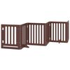 vidaXL Cancello Cani Porta Pieghevole Marrone 6 Pannelli 300cm Pioppo