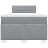 vidaXL Giroletto a Molle con Materasso Grigio Chiaro 120x190cm Tessuto